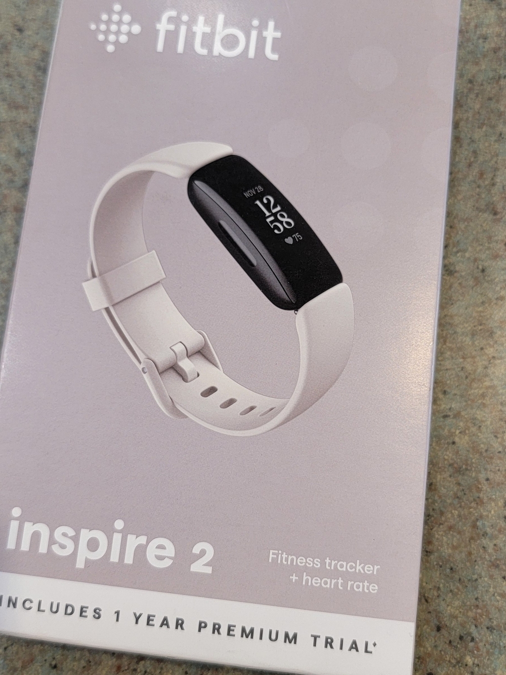 fitbit Inspire 2 Fitness Tracker - White Strap with Black Display